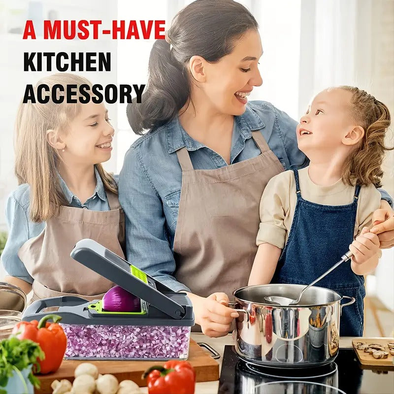 Multifunctional Vegetable Chopper with Storage Container