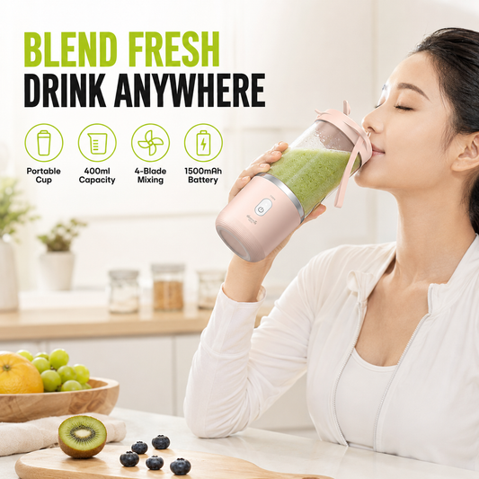 Portable Electric Juicer Cup – Rechargeable, 400ml