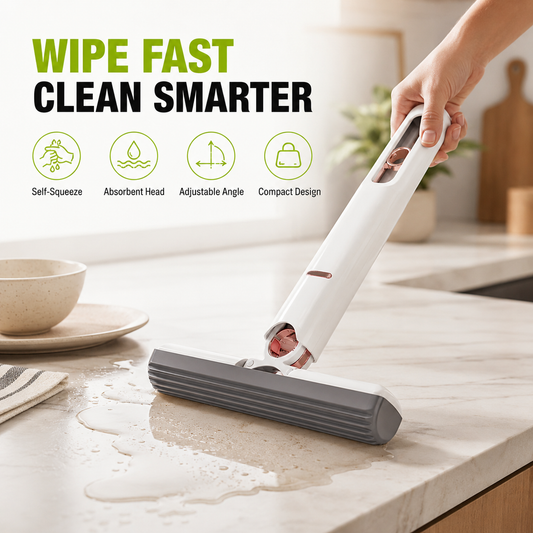 Mini Self-Squeeze Sponge Mop – Portable Cleaning Tool