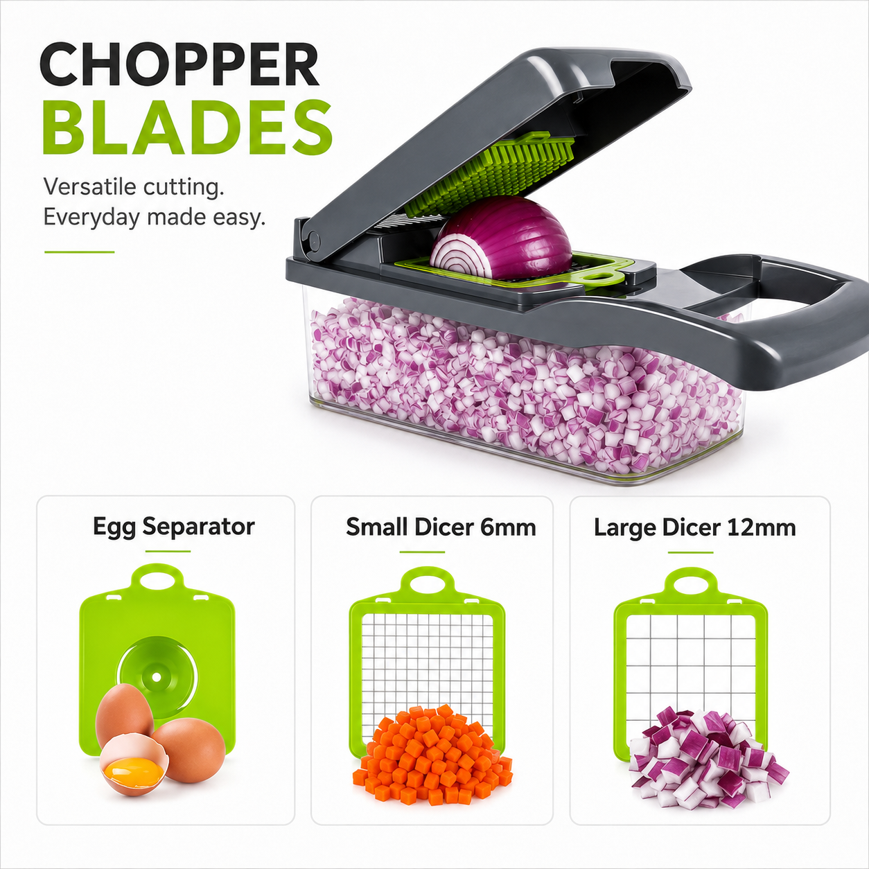 Multifunctional Vegetable Chopper with Storage Container