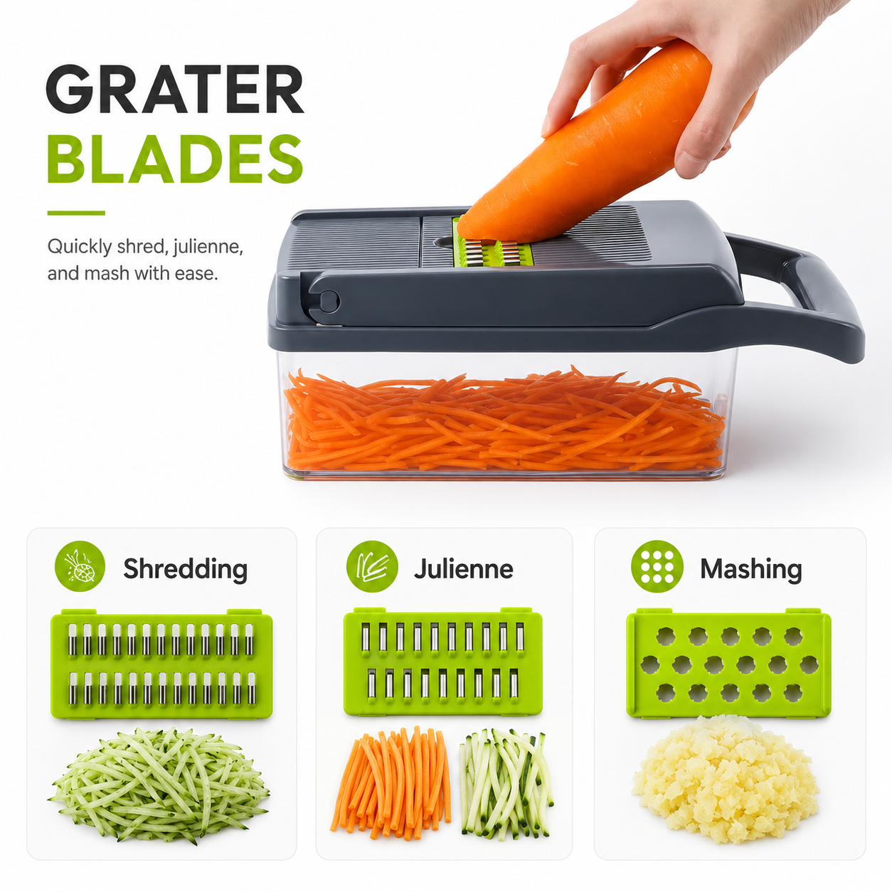 Multifunctional Vegetable Chopper with Storage Container