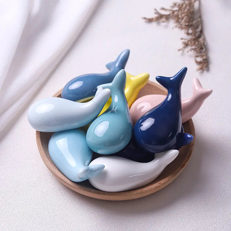 Whale-Shaped Ceramic Chopstick Rest
